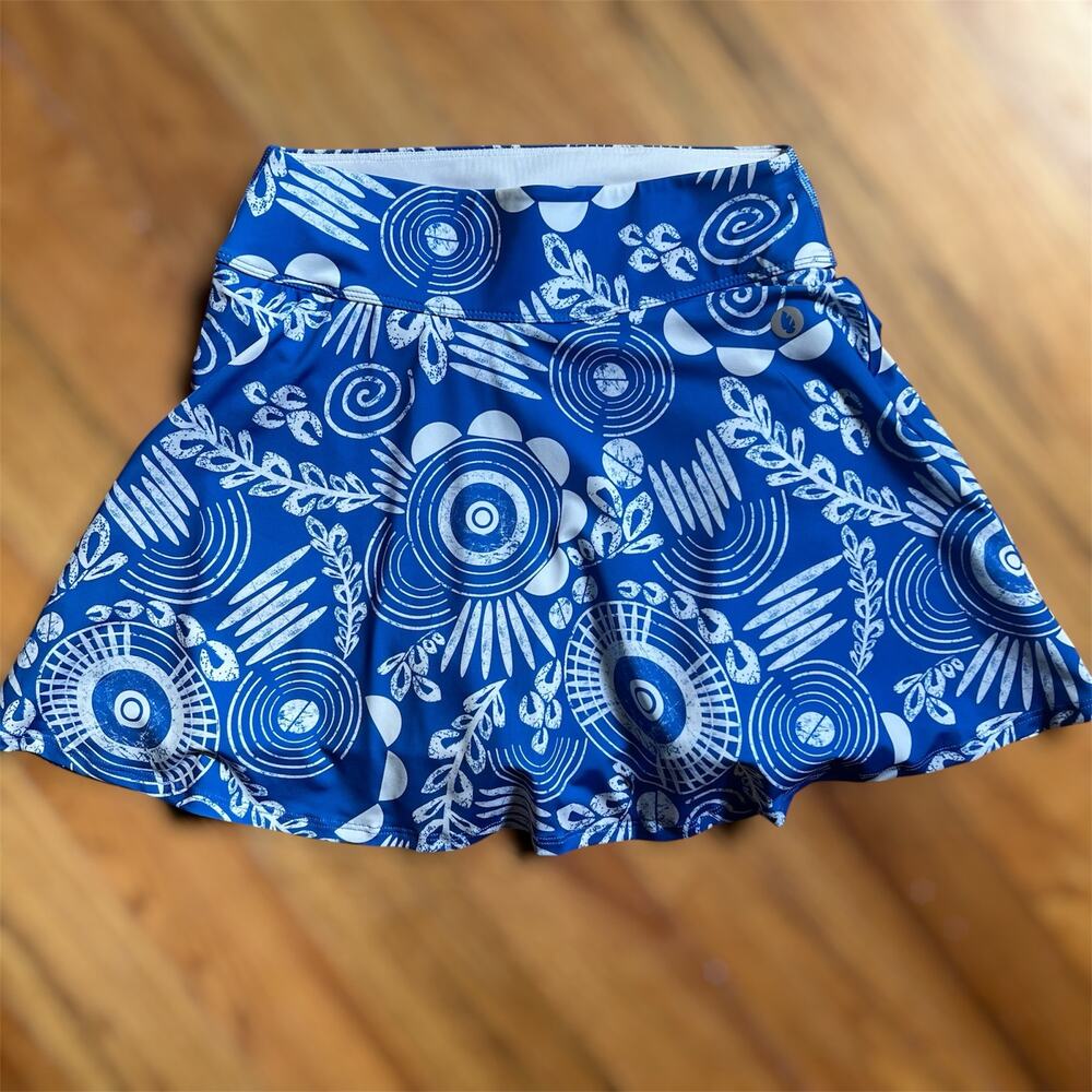 Dona Jo Skort w Pockets Small Womens Blue A-Line Tennis Golf Sports Pickleball